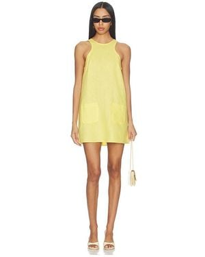 Matthew Bruch Pocket Mini Dress - Yellow