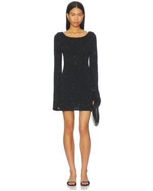 Asta Resort Mini Vestido De Manga Larga Maya En Color Negro Talla (También En S, Xs)