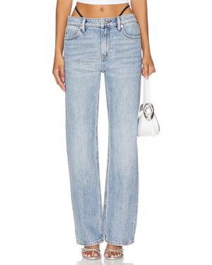 Alexander Wang Mid Rise Relaxed Prestyle Diamante Charm デニム - ブルー