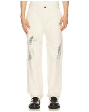 One Of These Days If Not For The Rest Of Time Painters Pant - White