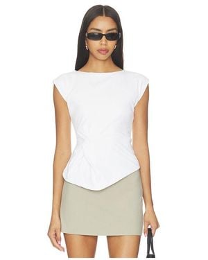 ALL THE WAYS Celly Twisted Top - White