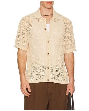 Jonathan Simkhai Billy Short Sleeve Shirt - Natural