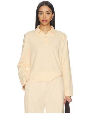 Leset Margo Long Sleeve Polo - Natural