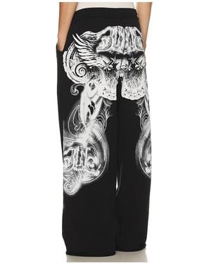 Jaded London Gothic Printed Joggers - Black