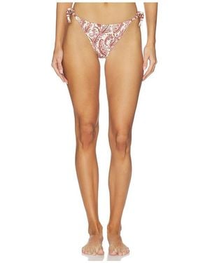 PAIGE Camille Side Tie Brief Bikini Bottoms - White