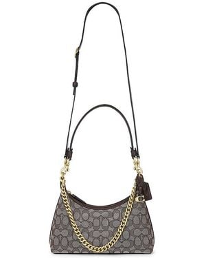 COACH Signature Jacquard Juliet Shoulder Bag 25 - Black
