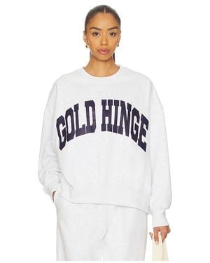 Gold Hinge Wide Arm Sweatshirt - White