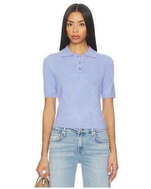 Autumn Cashmere Polo Liso Corto De Manga Corta En Color Bebe Azul Talla (También En Xs, S)