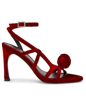 ROTATE BIRGER CHRISTENSEN High Heel Velvet Sandal - Red