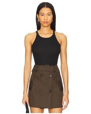 James Perse Ribbed Cami Tank Top - Black
