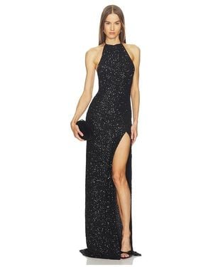 Michael Costello Vestido Largo Reggio En Color Negro Talla (También En Xs, Xxs, S, M, Xl)