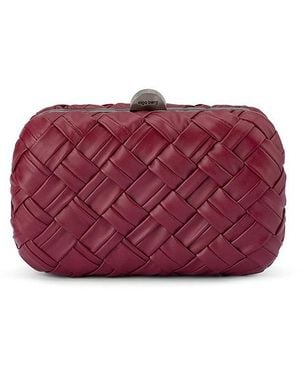 OLGA BERG Haven Woven Clutch - Red