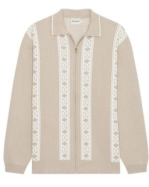 BOUND Chain Full Zip Knit Polo - Weiß