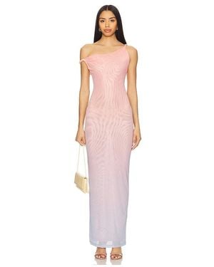 GOOD AMERICAN Mesh Twist Maxi Dress - Multicolor