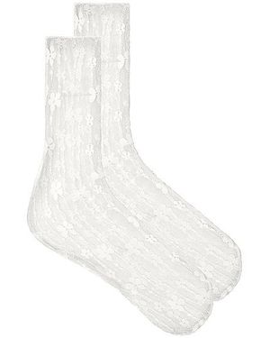 Lovers + Friends Jolene Lace Socks - White