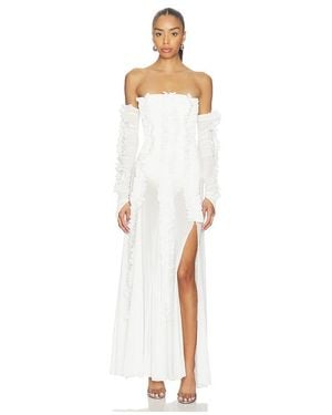 Bec & Bridge Viola Ruffle Gown - White