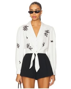Cinq À Sept Langärmeliges Shirt Marin - Weiß