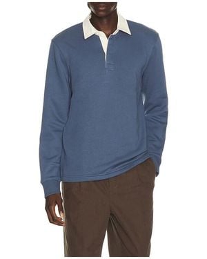 Rails Wright Long Sleeve Polo - Blue