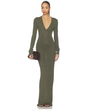 Entire studios V Neck Midi ドレス - グリーン