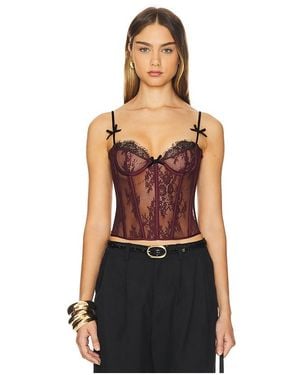 retroféte Bikini-Oberteil Mit Bustier Lady - Schwarz