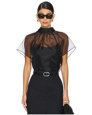 Jonathan Simkhai Feyre Short Sleeve Top - Black