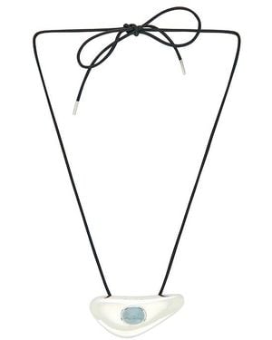 Loren Stewart Collar Modernist En Color Plateado Metálico Talla - Negro