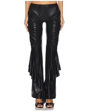 Kim Shui Lurex Drape Pant - Black