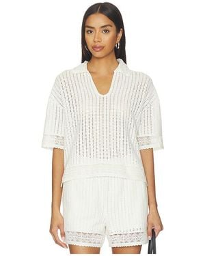 AllSaints Oberteil Elma Crochet - Weiß