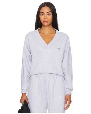 7 DAYS ACTIVE Organic V Neck Jumper - White