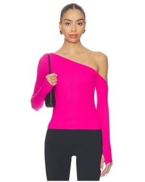 Michael Lauren Magdaleno Asymmetrical Longsleeve Top - Pink