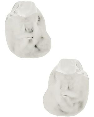 Lelet Hera Hammered Earrings - White