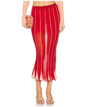 Isa Boulder Falda Maxi Pleating En Color Rojo Talla (También En S)
