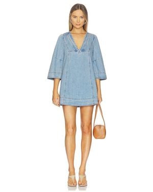 Free People Goldie Baloon Sleeve Dress - Blue
