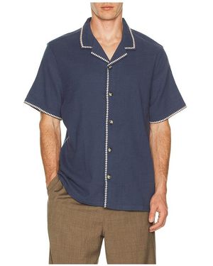 Marine Layer Oberteil Embroidered - Blau