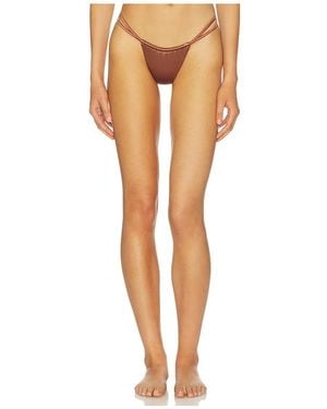 Isa Boulder Leaves Bikini Bottom - White