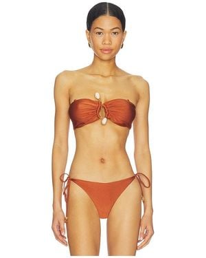 Bardot Rymona Bandeau Bikini Top - Orange
