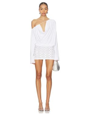 Jaded London Layered Mini Dress in Natural | Lyst Jaded London Layered Mini Dress in Natural | Lyst