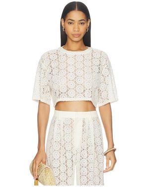 NonChalant Label Crop-Top Cami - Weiß