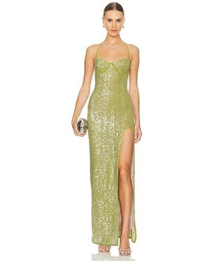 Camila Coelho Brihante Sequin Maxi Dress - White