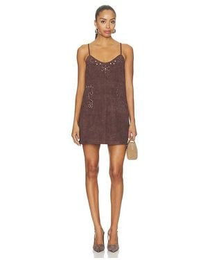 Urban Outfitters Saddle Up Slip Dress - Brown