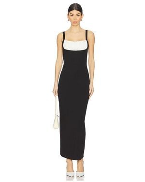 ROWEN ROSE Ärmelloses Maxikleid - Schwarz
