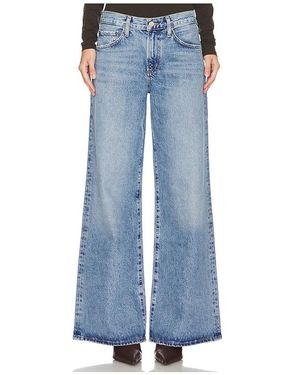 Agolde Campana Holgada De Talle Bajo Clara En Color Denim-Medium Talla En - Azul
