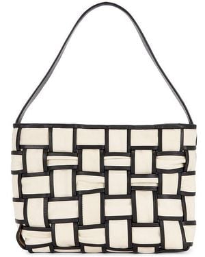St. Agni Border Woven Mini Tote - White