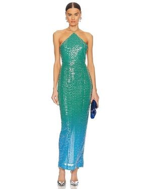 SAU LEE Jasmin Dress - Green