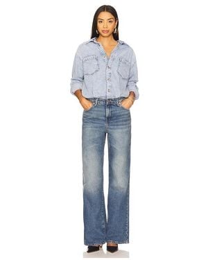 GOOD AMERICAN Denim Shirt Jumpsuit - Blue