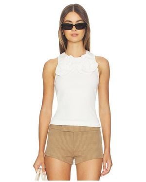 AKNVAS Camille Flower Tank En Color Blanco Talla (También En Xs, S, M)