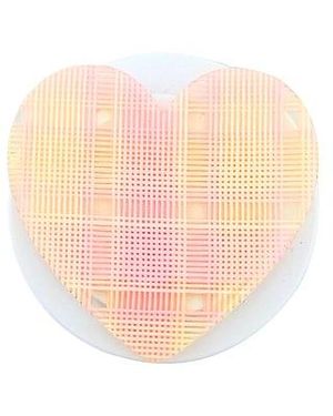 Solar Eclipse Dije De Agarre Con Forma De Corazón A Cuadros Pintado A Mano Hand-Painted Plaid Heart Grip Charm En Color Rosado Talla - Blanco