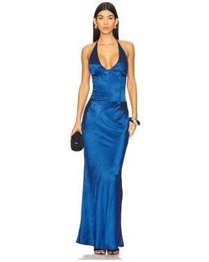 Runaway the Label Asada Maxi Dress - Blue