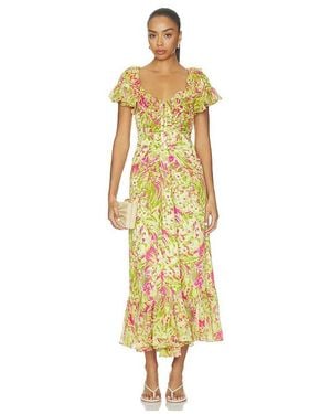 Cinq À Sept Daisy Swirl Ivey Dress - Metallic