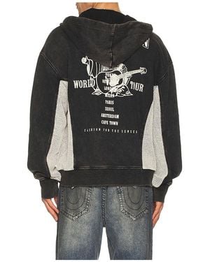 TRUE RELIGION Hoodie Mit Reissverschluss - Schwarz